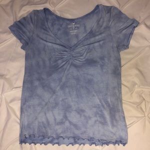 light blue flowy t-shirt